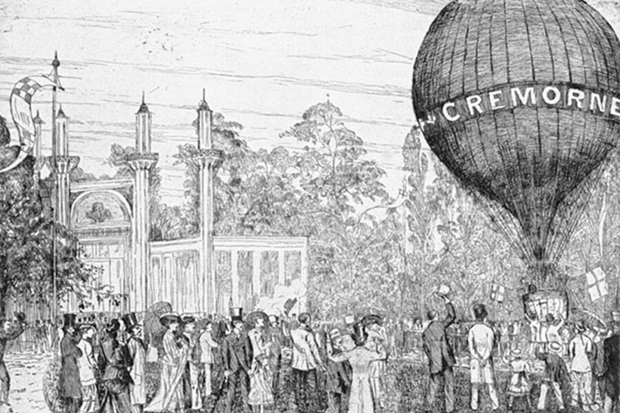 02 Cremorne Gardens Fulham 1843 Balloon ascent